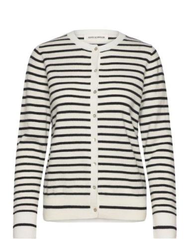 Cissesw Stripe Cardigan Tops Knitwear Cardigans Cream Sofie Schnoor