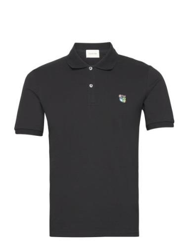 Milton Polo Tops Polos Short-sleeved Black Tonsure