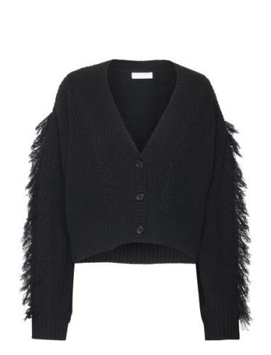 2Nd Drive - Chunky Lambswool Tops Knitwear Cardigans Black 2NDDAY