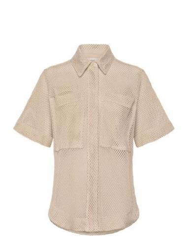 Cmnina-Shirt Tops Shirts Short-sleeved Beige Copenhagen Muse