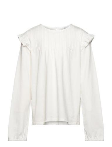 Long -Sleeved T-Shirt With Ruffles Tops T-shirts Long-sleeved T-shirts...