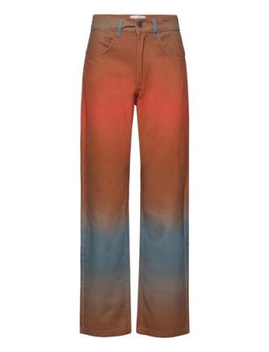 Mercy Denim Pants Bottoms Jeans Straight-regular Orange Hosbjerg