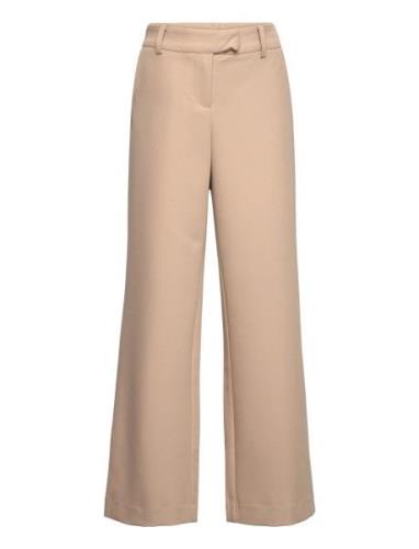 Nlfhegina Lw Wide Pant Bottoms Trousers Beige LMTD