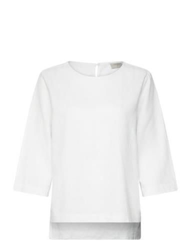 Fqlava-Blouse Tops Blouses Short-sleeved White FREE/QUENT