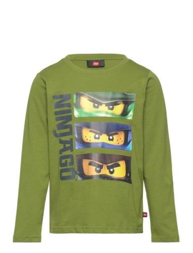 Lwtano 107 - T-Shirt L/S Tops T-shirts Long-sleeved T-shirts Green LEG...