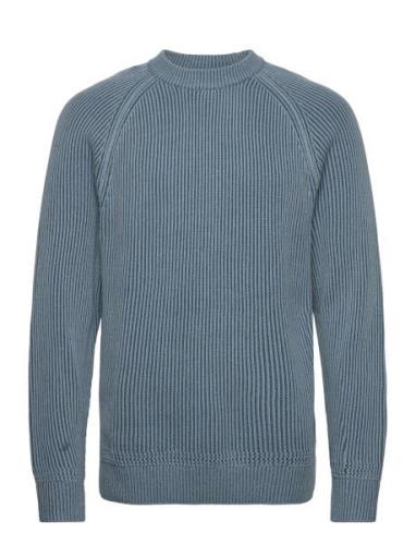 Anf Mens Sweaters Tops Knitwear Round Necks Blue Abercrombie & Fitch