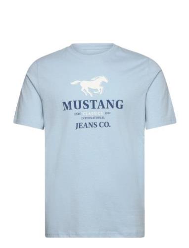 Style Austin Tops T-shirts Short-sleeved Blue MUSTANG