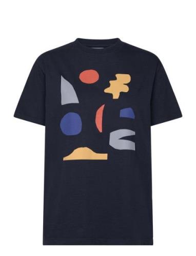 Summer Night Landscape Unisex T-Shirt Tops T-shirts Short-sleeved Navy...