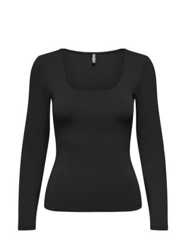 Onlea L/S 2-Way Deep Neck Top Jrs Noos Tops T-shirts & Tops Long-sleev...