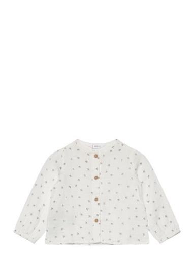 Cotton Bambula Shirt Tops Shirts Long-sleeved Shirts White Mango