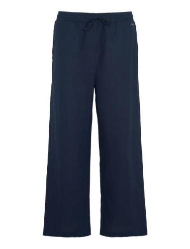 Barbour Christie Trous Bottoms Trousers Wide Leg Navy Barbour