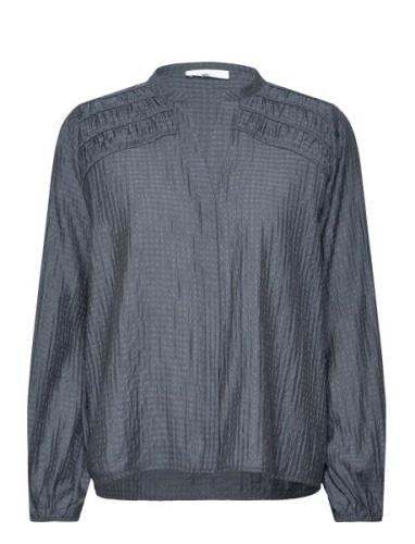 Lr-Filica Tops Blouses Long-sleeved Blue Levete Room