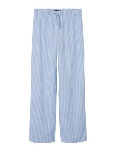 Nlffouipe Poplin Straight Pant Bottoms Trousers Blue LMTD