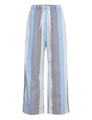 Melvin Bottoms Trousers Wide Leg Blue Munthe