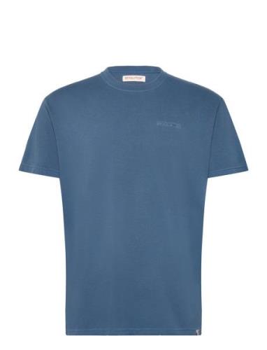 Application T-Shirt Tops T-shirts Short-sleeved Blue Revolution