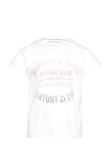 Short Sleeves Tee-Shirt Tops T-shirts Short-sleeved White Zadig & Volt...