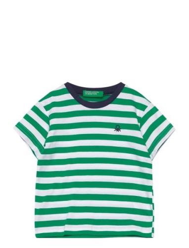 T-Shirt Tops T-shirts Short-sleeved Green United Colors Of Benetton