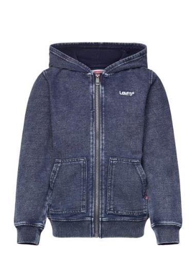 Levi's® Logo Indigo Full Zip Hoodie Tops Sweat-shirts & Hoodies Hoodie...