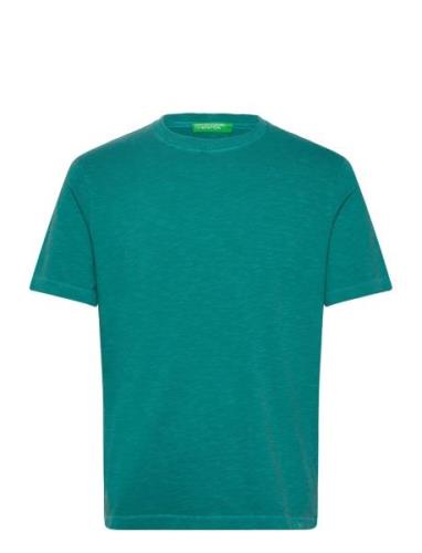 T-Shirt Tops T-shirts Short-sleeved Green United Colors Of Benetton