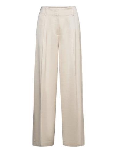 Isla Bottoms Trousers Wide Leg Cream Reiss