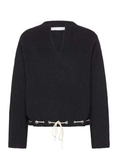 Pd-Ronya Linn Rope Knit Tops Knitwear Jumpers Black Pieszak