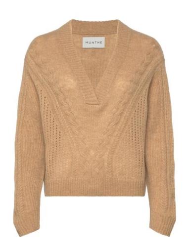 Exactly Tops Knitwear Jumpers Beige Munthe