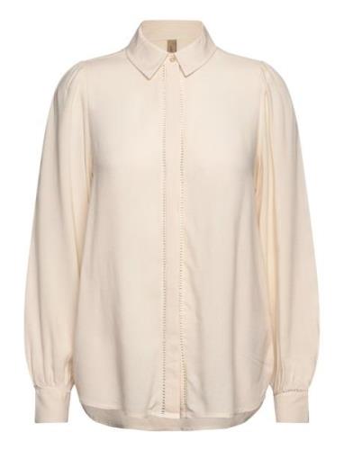 Sc-Radia Tops Shirts Long-sleeved Beige Soyaconcept