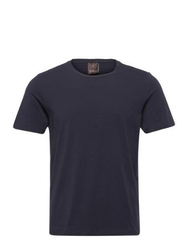 Kyran T-Shirt S-S Designers T-shirts Short-sleeved Blue Oscar Jacobson