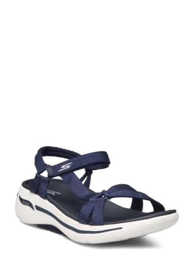 Womens Gowalk Arch Fit - Elite Sandal Flate Sandaler Navy Skechers