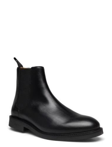 Classic Chelsea Boot - Pull Up Leather Støvletter Chelsea Boot Black S...