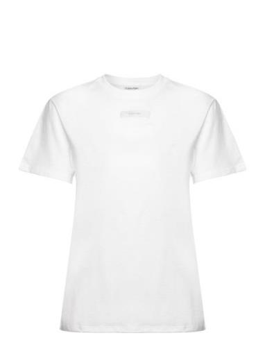 Micro Logo T Shirt Tops T-shirts & Tops Short-sleeved White Calvin Kle...