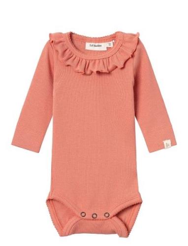 Nbfgago Dia Ls Slim Body Lil Bodies Long-sleeved Orange Lil'Atelier