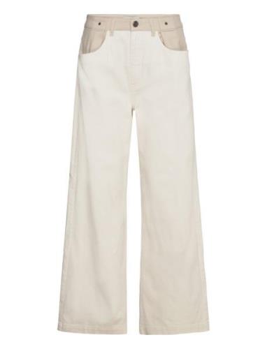 Cmcharlee-Jeans Bottoms Trousers Wide Leg Beige Copenhagen Muse