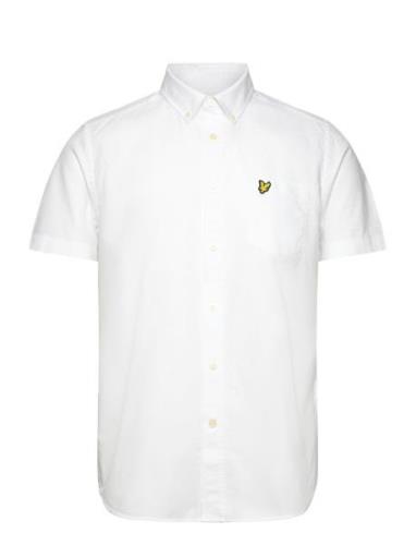 Short Sleeve Oxford Shirt Tops Shirts Short-sleeved White Lyle & Scott