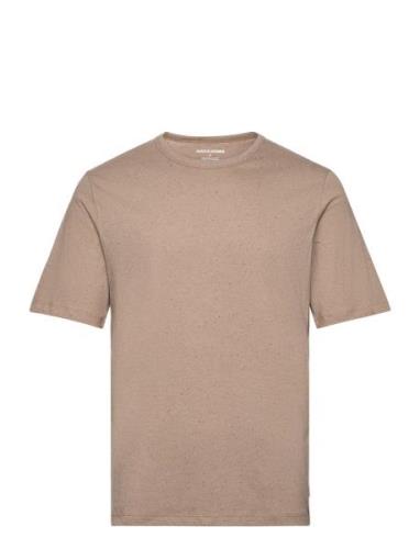 Jjniel Tee Ss Crew Neck Tops T-shirts Short-sleeved Beige Jack & J S