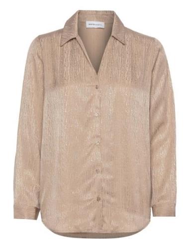 Slftyra Ls Shirt B Tops Shirts Long-sleeved Beige Selected Femme