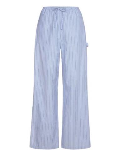 Sally Pants Bottoms Trousers Straight Leg Blue Noella