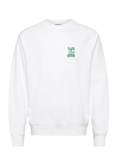 Callan Printed Crew Tops Sweat-shirts & Hoodies Sweat-shirts White J. ...