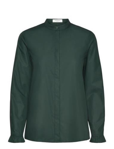 Shirt Tops Shirts Long-sleeved Green Rosemunde