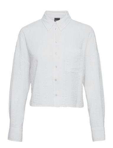 Lina Pyjamas Shirt Topp White Gina Tricot