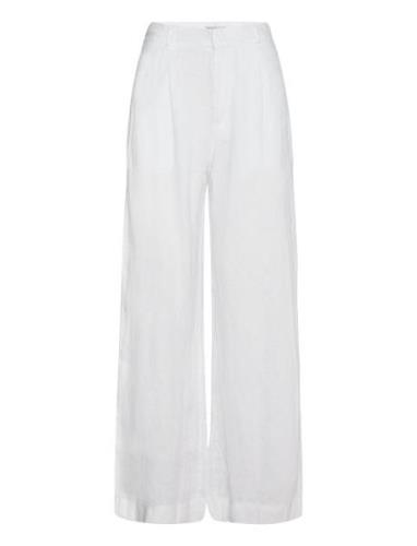 Linen Trousers Bottoms Trousers Wide Leg White Gina Tricot