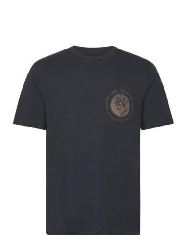 T-Shirts Short Sleeve Tops T-shirts Short-sleeved Navy Marc O'Polo