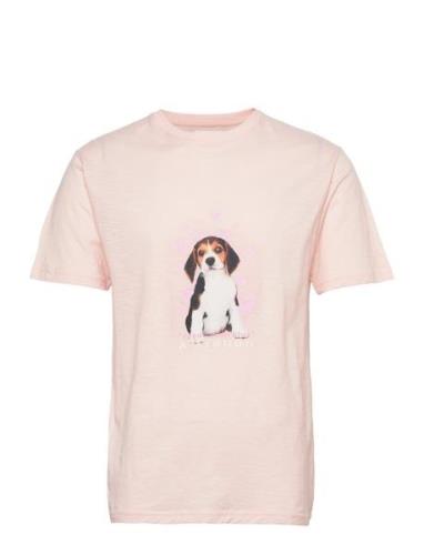 Ace Cute Doggy T-Shirt Tops T-shirts Short-sleeved Pink Double A By Wo...