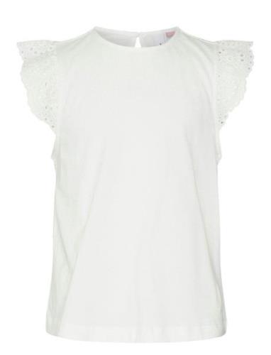 Vmemily Sl Gathering Top Jrs Girl Noos Tops Blouses & Tunics White Ver...