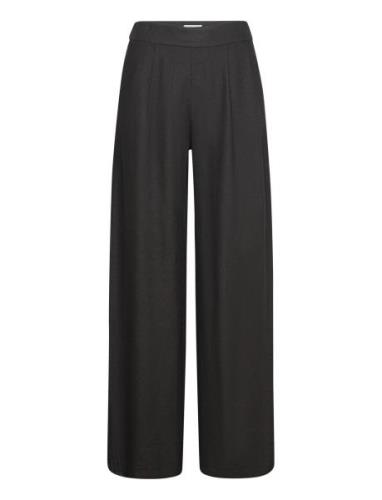 Vijolanda Hw Pleated Pants - Noos Bottoms Trousers Wide Leg Black Vila