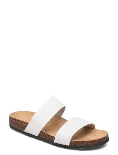 Biabetricia Twin Strap Flate Sandaler White Bianco