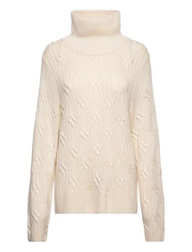 Adele Tops Knitwear Turtleneck Cream Stylein