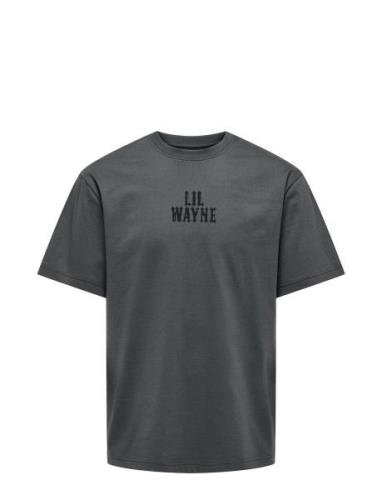 Onslilwayne Life Rlx Ss Tee Tops T-shirts Short-sleeved Grey ONLY & SO...