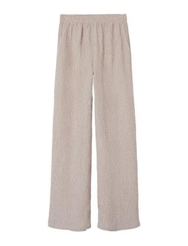 Nlfdinja Wide Pant Bottoms Trousers Beige LMTD