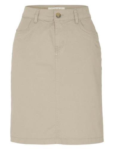 Chino Skirt Kort Skjørt Beige Newhouse